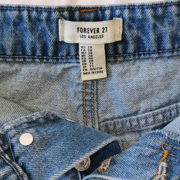 Forever 21 High Waisted Distressed Denim Shorts - Picture 3 of 3